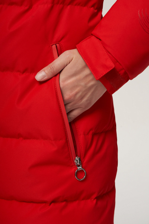 W08130G-FF232R Куртка пуховая женская (красный/красный)