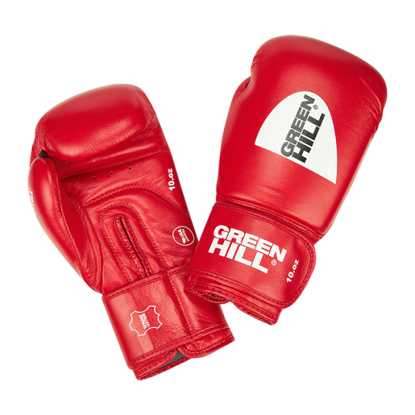 Перчатки боксёрские Super Star IBA красные BGS-1213IBA /Green Hill