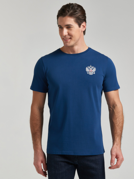 Футболка мужская ГЕРБ 66M-RR-1590/2 (синий) /RED-N-ROCK'S