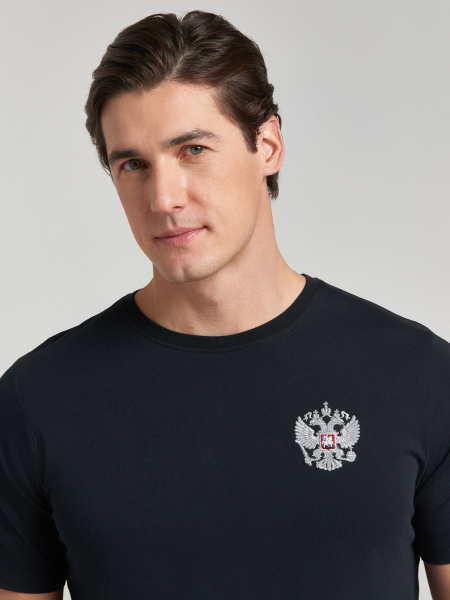 Футболка мужская ГЕРБ 66M-RT-1590/2 (тёмно-синий) /RusTeam