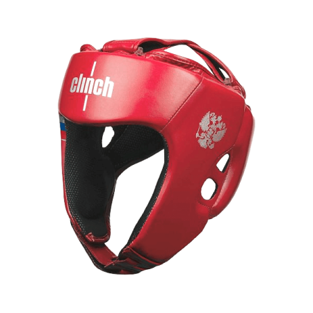 Шлем боксёрский Clinch Olimp Dual красный C113