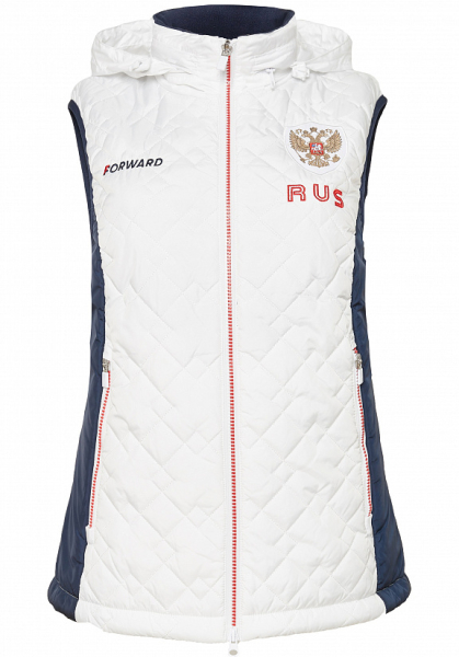 Жилет двусторонний женский (белый/голубой) W11321G-FF202