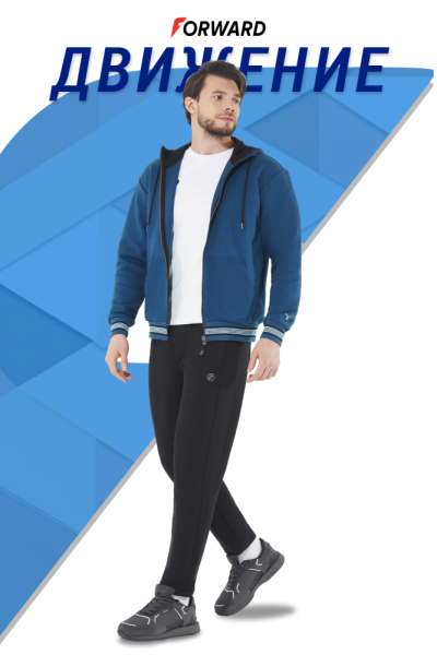 M04340G-TB251 Костюм тренировочный мужской (бирюзовый/черный)