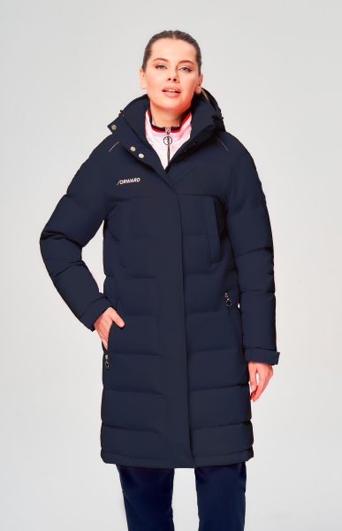 W08131P-FF242R Куртка пуховая женская (синий/синий)