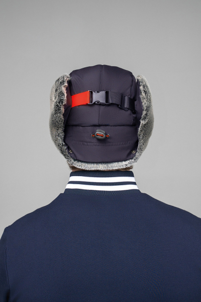 U20330G-NN242 Шапка ушанка (синий/синий)