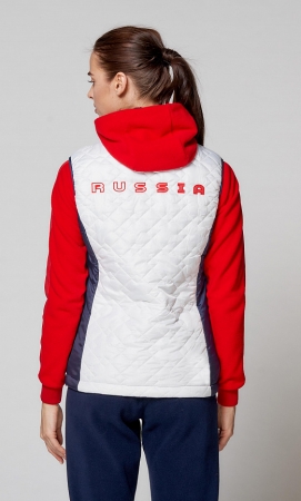 Жилет двусторонний женский (белый/голубой) W11321G-FF202