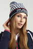 U20491G-WN222 Шапка трикотажная (белый/синий)