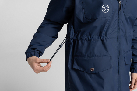 W09110SF-NN241 Куртка ветрозащитная на флисовой подкладке женская (синий/синий)