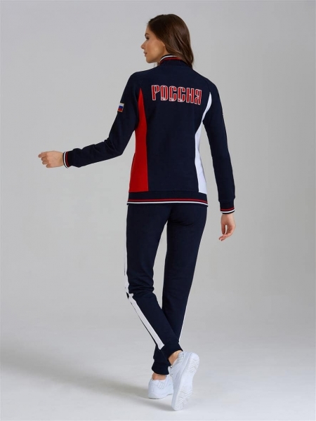 Костюм спортивный женский 11L-RR-1309В (красно-синий)