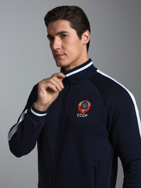 Спортивный костюм мужской СССР 12M-RR-1038 тёмно-синий /RusTeam