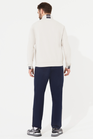 M04330G-SN251 Костюм тренировочный мужской (бежевый/синий)