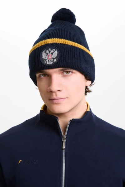 U20420G-NN256 Шапка вязаная (синий/синий)