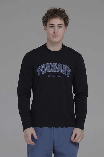 M14110G-NN241 Футболка длинный рукав мужская (синий/синий)