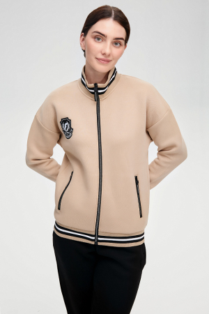 W04310G-SB242 Костюм тренировочный женский (бежевый/черный)