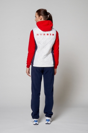 W11321G-FF212 Жилет женский (белый/голубой)