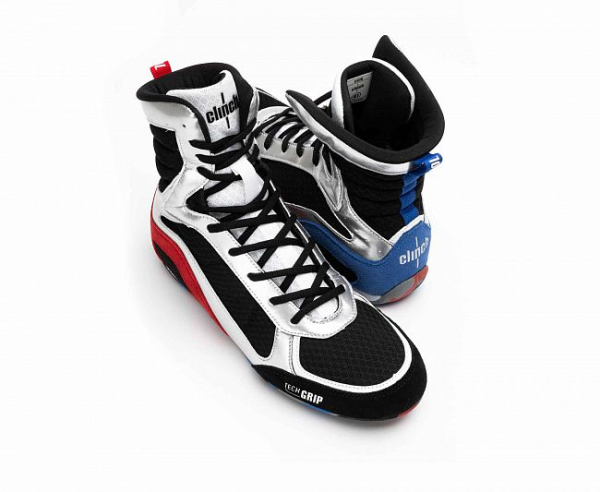 Боксерки Clinch Olimp Limited Edition 2.0 чёрно-серебристо-сине-красные C416