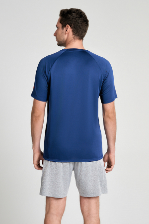 M14260T-II241 Футболка тренировочная с кор. рукавом мужская (индиго/индиго)