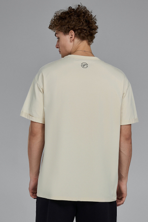 M14250SF-SS241 Футболка короткий рукав мужская (бежевый/бежевый)