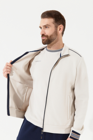 M04330G-SN251 Костюм тренировочный мужской (бежевый/синий)