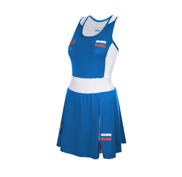 Форма боксёрская женская Clinch Fight ФБР сине-белая C120