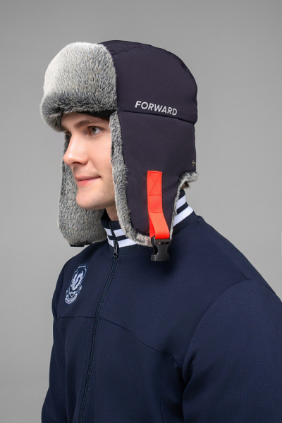 U20330G-NN242 Шапка ушанка (синий/синий)