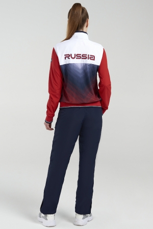 W01320G-RN222 Костюм парадный женский (красный/синий)