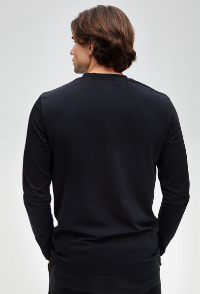 M14110G-BB242 Футболка длинный рукав мужская (черный/черный)