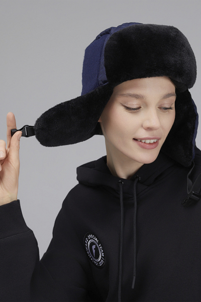 U20340G-NN242 Шапка ушанка (синий/синий)