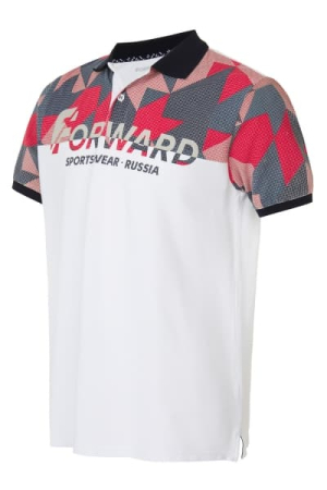 Рубашка поло мужская (белый/красный) M13240G-WR181