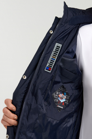 W08120G-NN222 Пальто пуховое женское (синий)