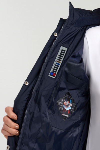 W08120G-NN222 Пальто пуховое женское (синий)