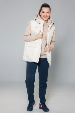 U11210P-MM232 Жилет утепленный унисекс (молочный/молочный)