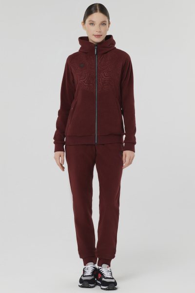 W06310G-CC242 Костюм флисовый женский (коричневый/коричневый)