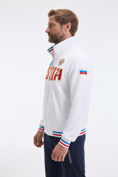 M01310V-WN262 Костюм парадный мужской (белый/синий)