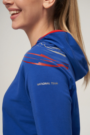 W14150G-FF232R Футболка трикотажная (с длинным рукавом женская) (голубой/голубой)