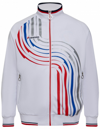 M05320P-FF232R Костюм спортивный мужской (белый/синий)