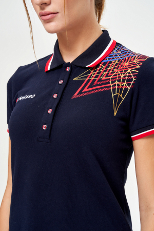 W13410G-NN231 Платье поло женское (синий/синий)