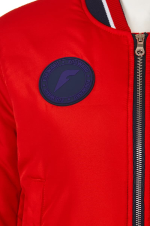 W09250SF-RA181 Бомбер женский (красный/голубой)