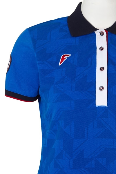 Рубашка поло женская (голубой/синий) /W13230P-IN181