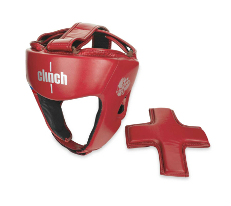 Шлем боксёрский Clinch Olimp Dual красный C113