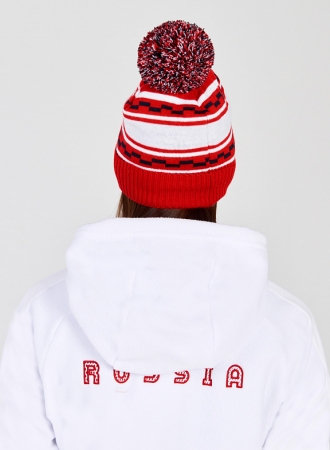U20430G-RW212 Шапка трикотажная (красный/белый)