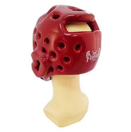 Шлем тхэквондо красный FLAMMA
