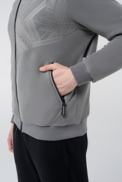 M06330G-GB242 Костюм флисовый мужской (серый/черный)