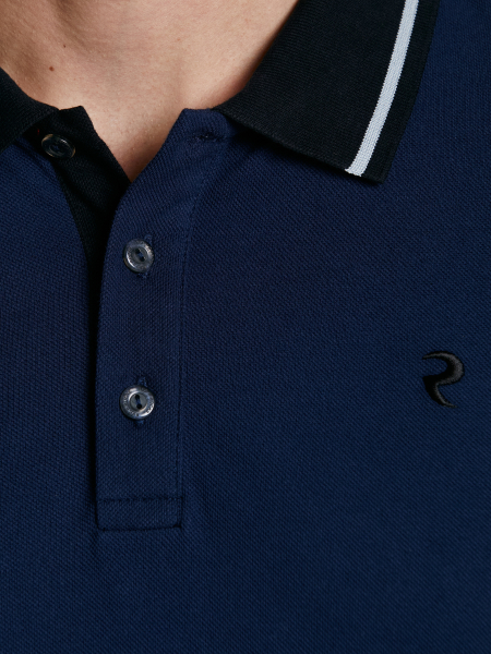 Рубашка Поло мужская 65M-RR-1356 (синий) /RED-N-ROCK'S