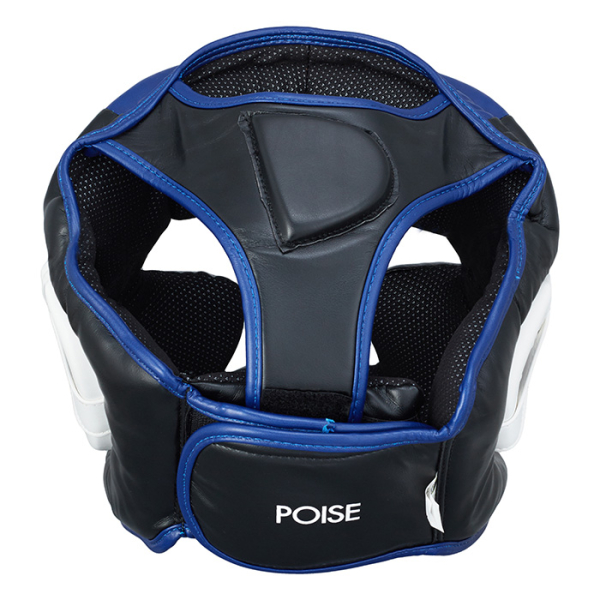 Шлем боксёрский POISE HGP-9015 (чёрно-синий) /Green Hill