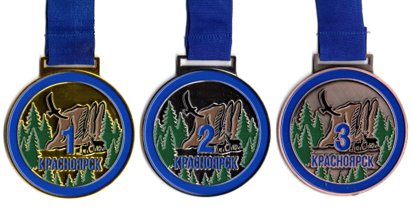 Медаль с лентой 007-КА "Столбы" (d=65 мм)