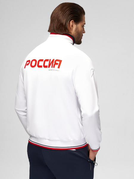 M05320G-FF232 Костюм спортивный мужской (белый/синий)