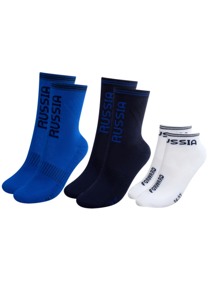 U23313G-FF202 Носки Форвард син/бел/гол /