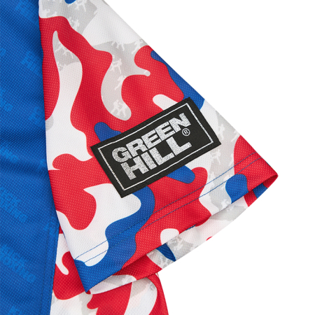 Футболка для кикбоксинга Green Hill Mesh Camo детская синяя