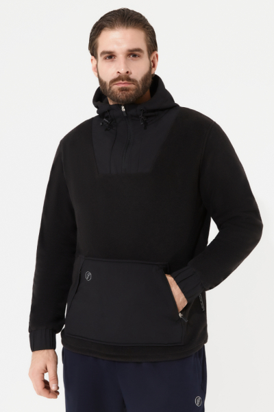 M06110G-BB251 Куртка флисовая мужская (черный)